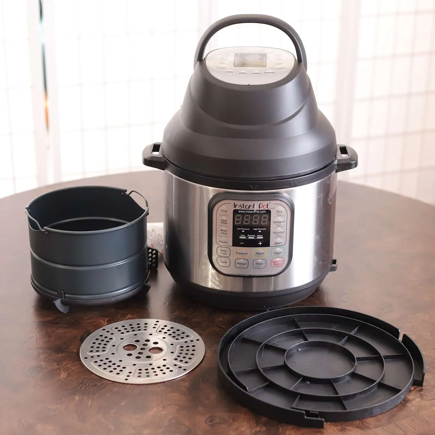 Crispy wings in an Instant Pot air fryer lid versus a whole chicken